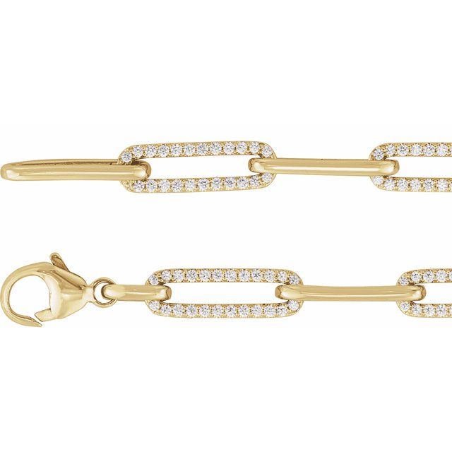 14k-yellow-gold-1-ctw-lab-grown-diamond-link-7"-bracelet