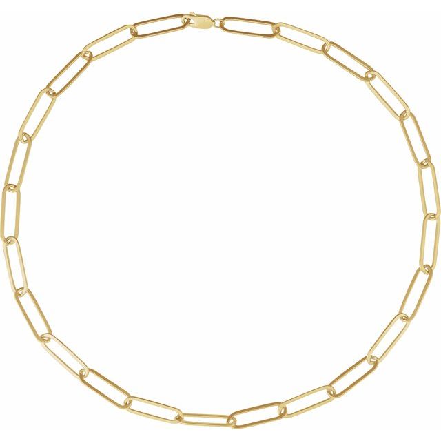 14k-yellow-gold--paperclip-style-18"-chain
