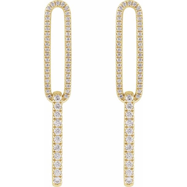 14k-yellow-1/2-ctw-lab-grown-diamond-elongated-link-earrings
