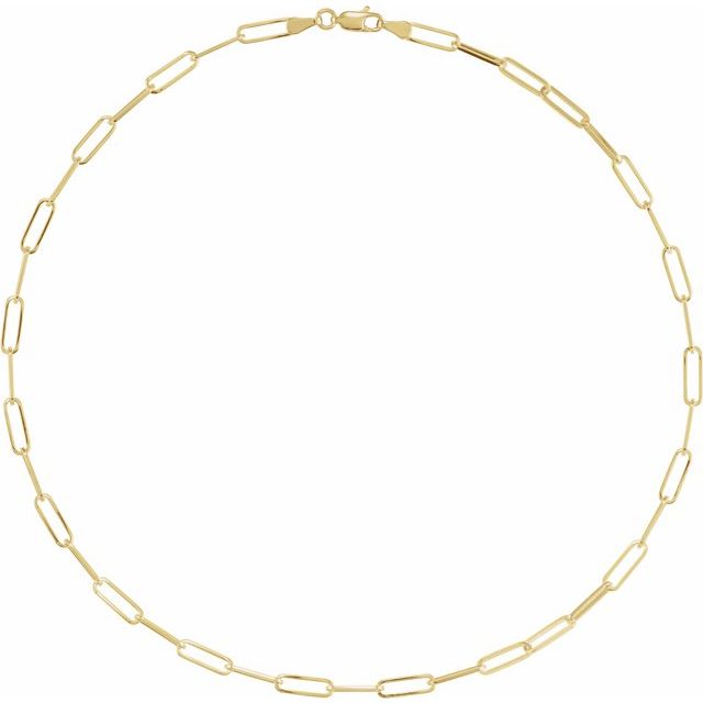 14k-yellow-gold--paperclip-style-16"-chain