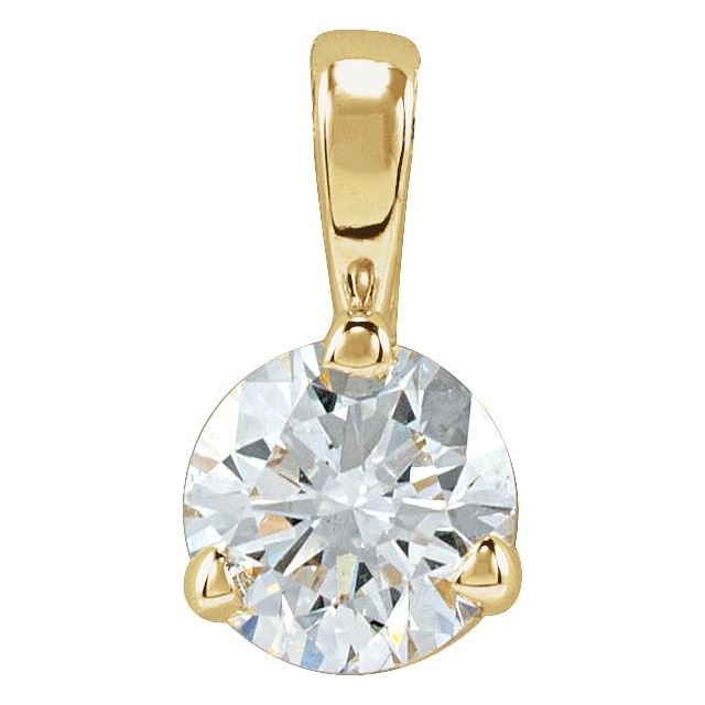 14k-yellow-1/4-ct-lab-grown-diamond-pendant