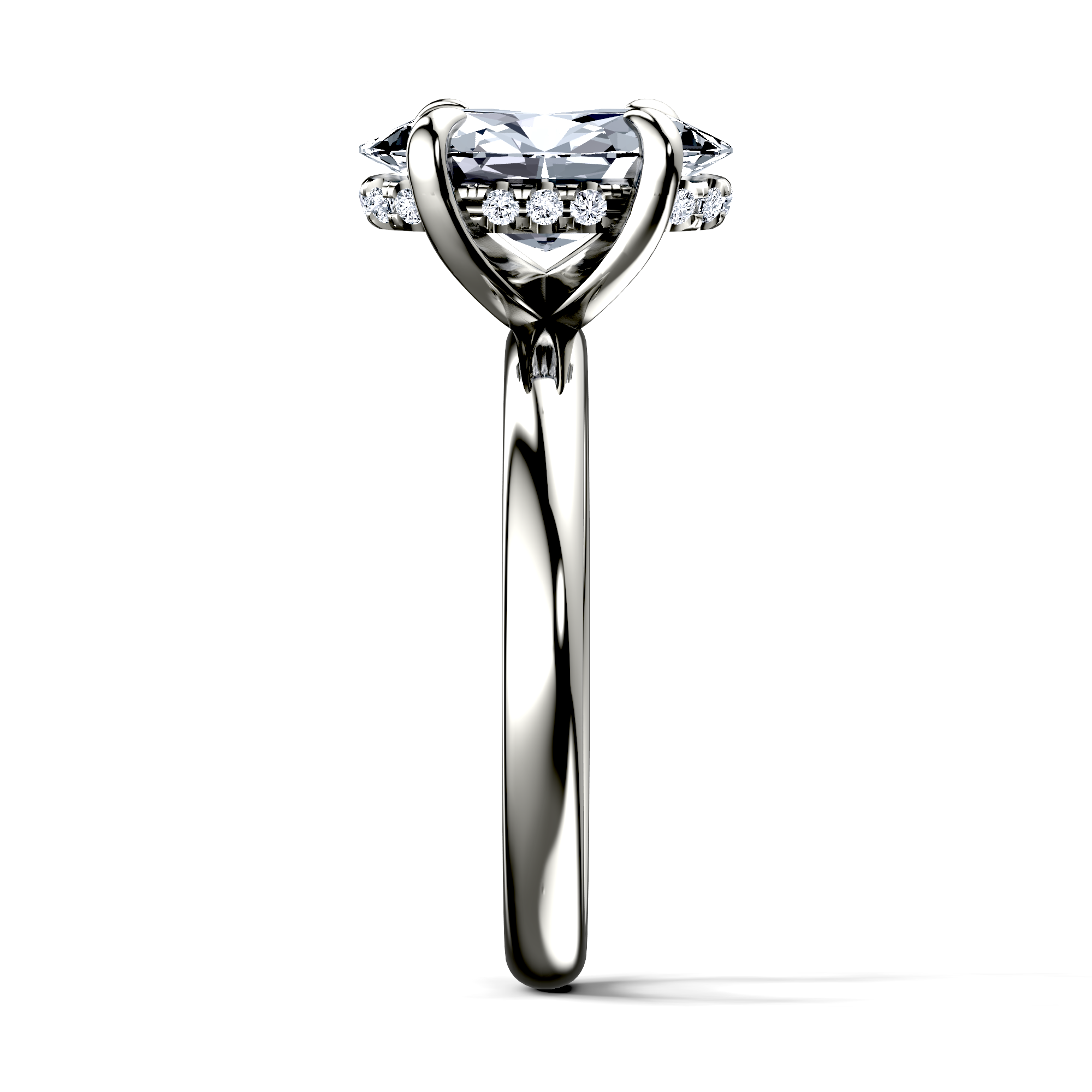 Image for 18K White Gold Oval Halo engagement ring
