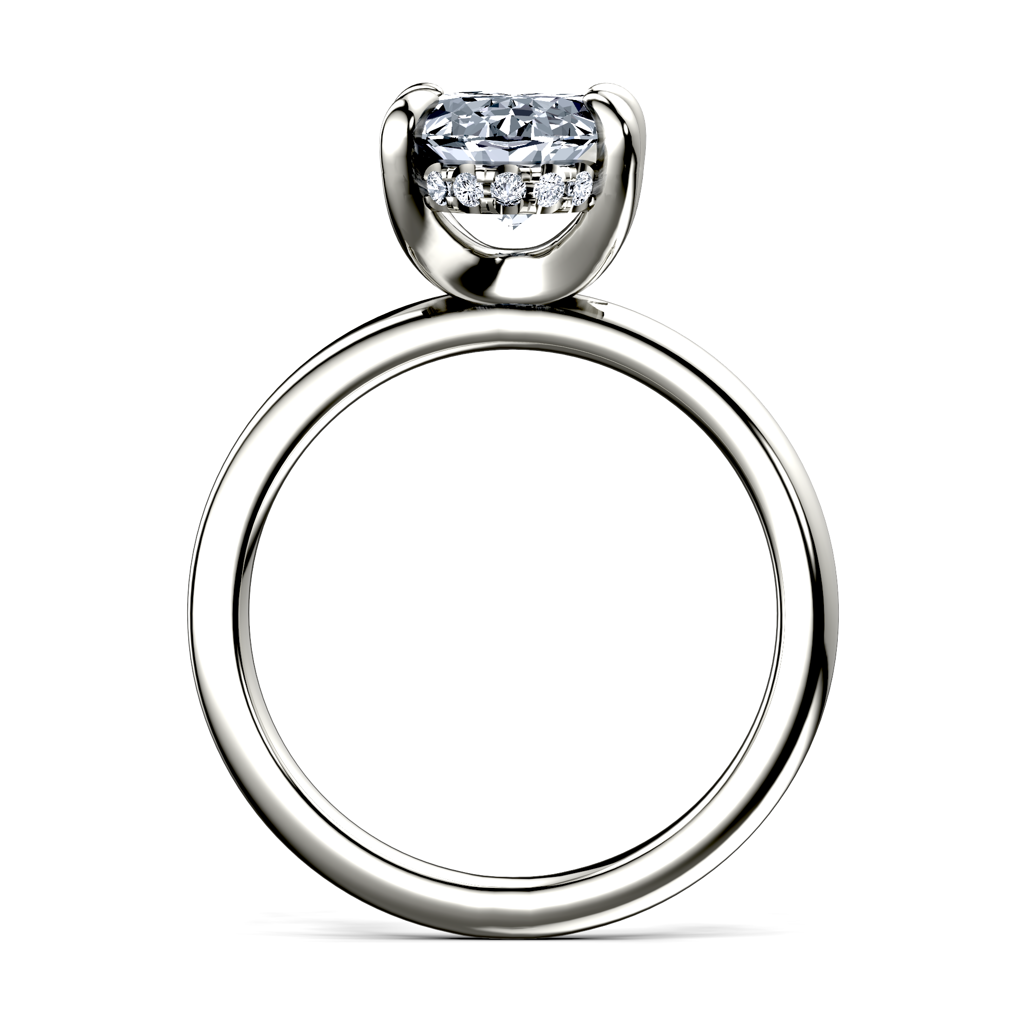 Image for 18K White Gold Oval Halo engagement ring