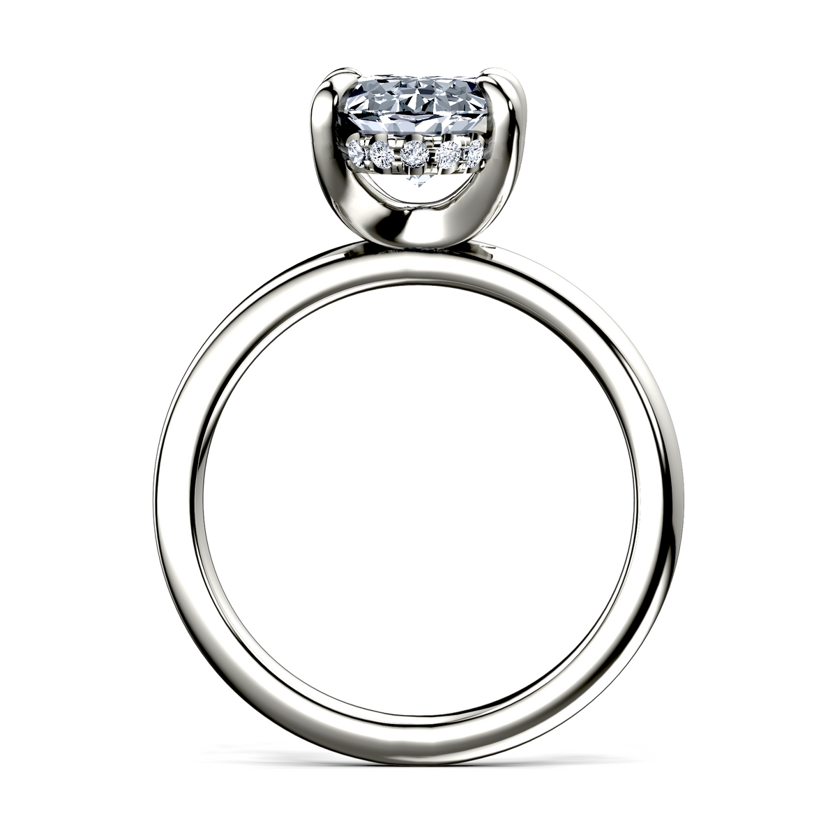 Image for 18K White Gold Oval Halo engagement ring