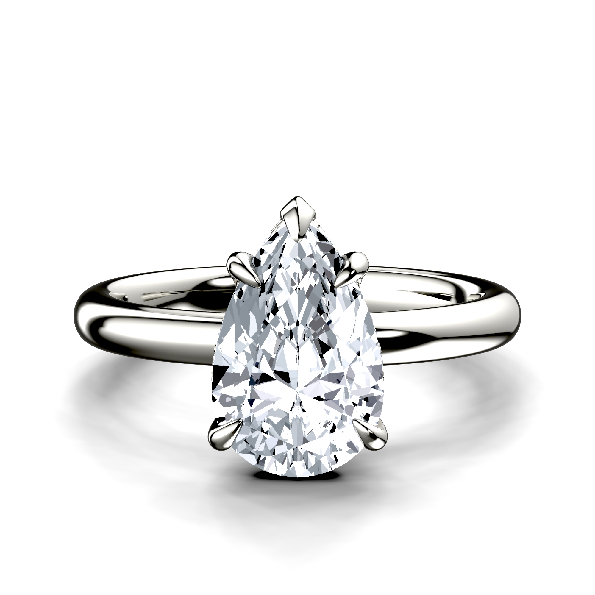 Image for Platinum Pear Halo engagement ring
