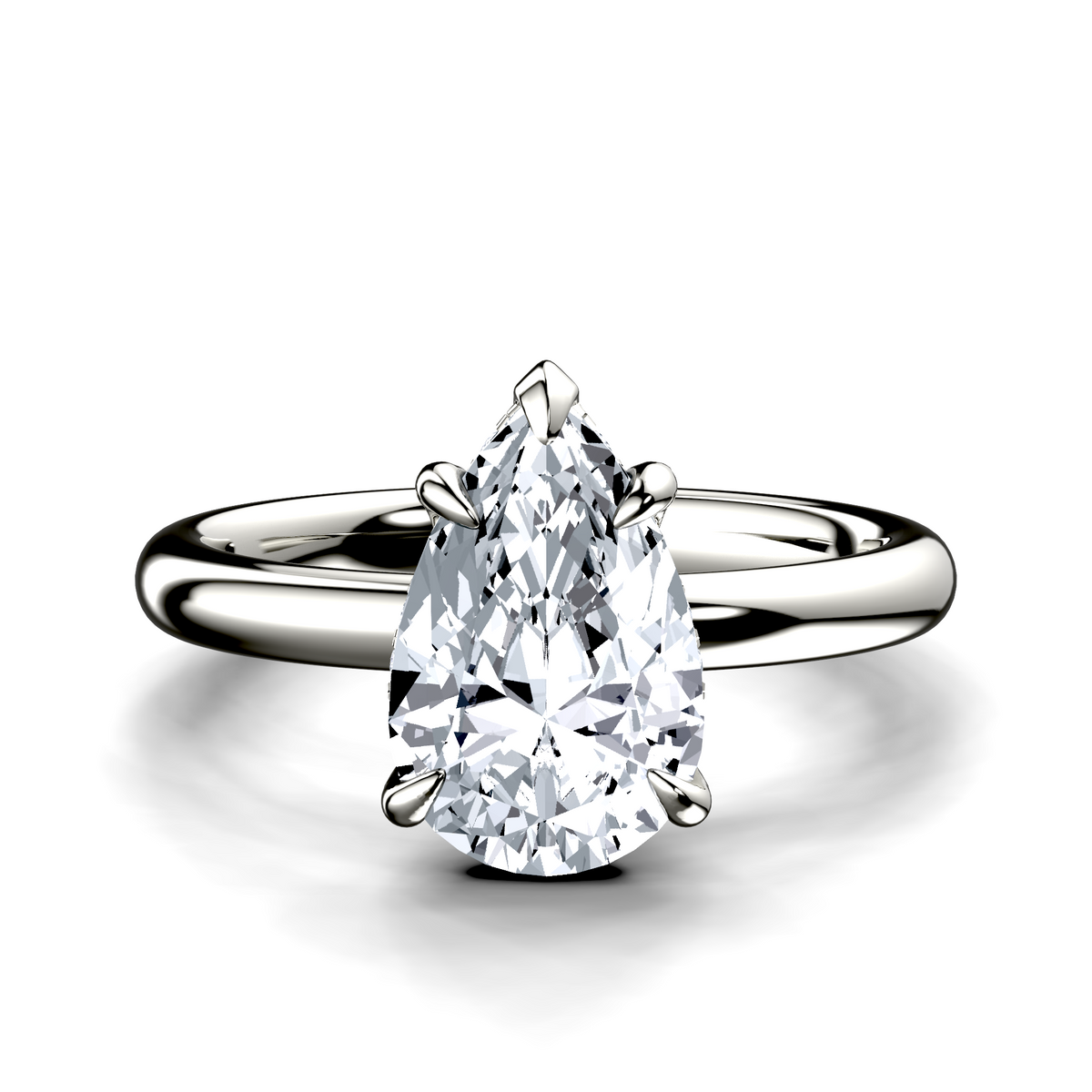 Image for Platinum Pear Halo engagement ring
