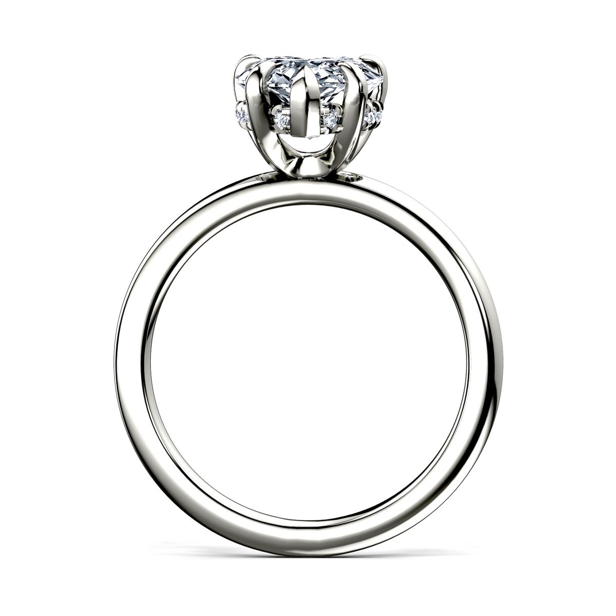 Image for Platinum Pear Halo engagement ring