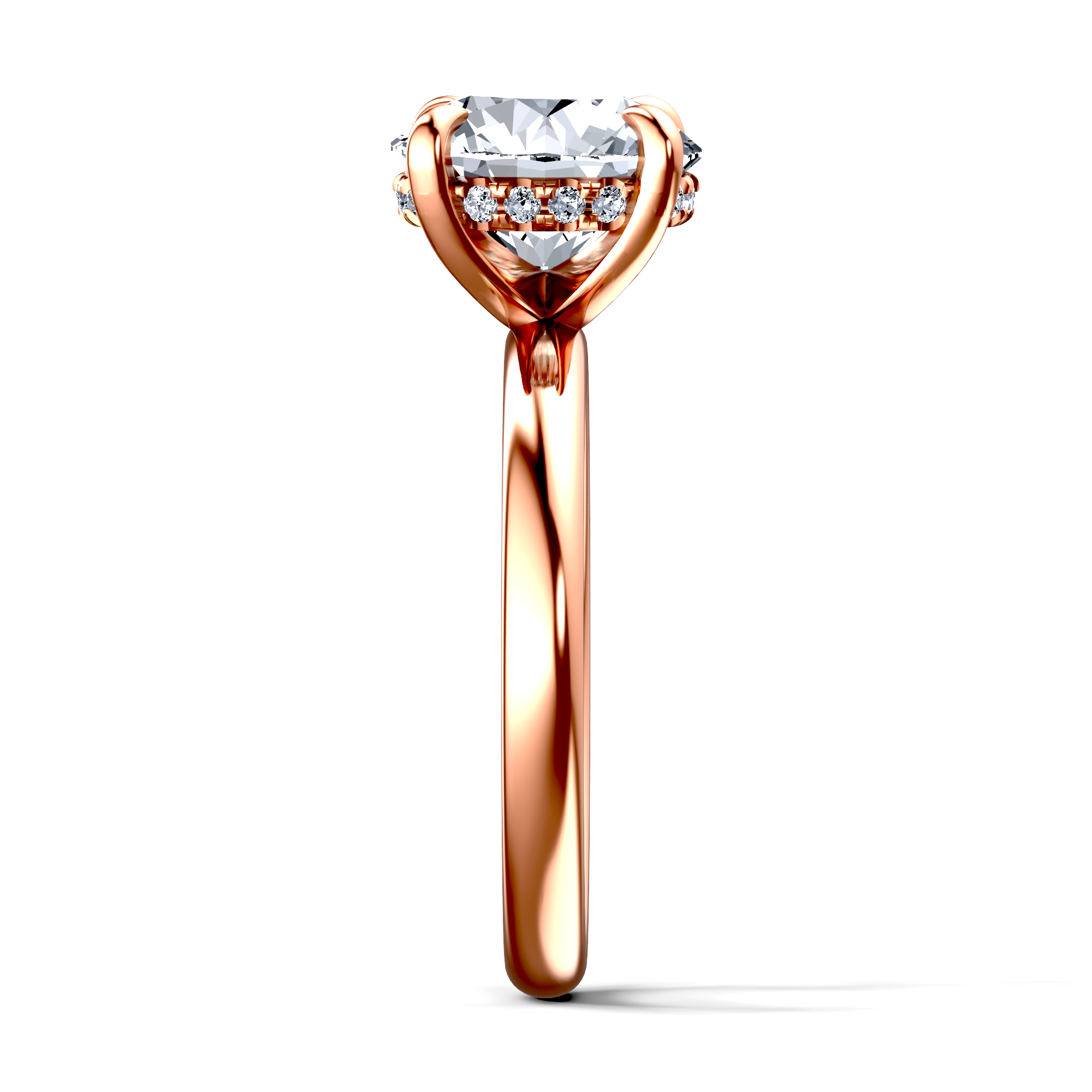 Image for 14K Rose Gold Round Halo engagement ring