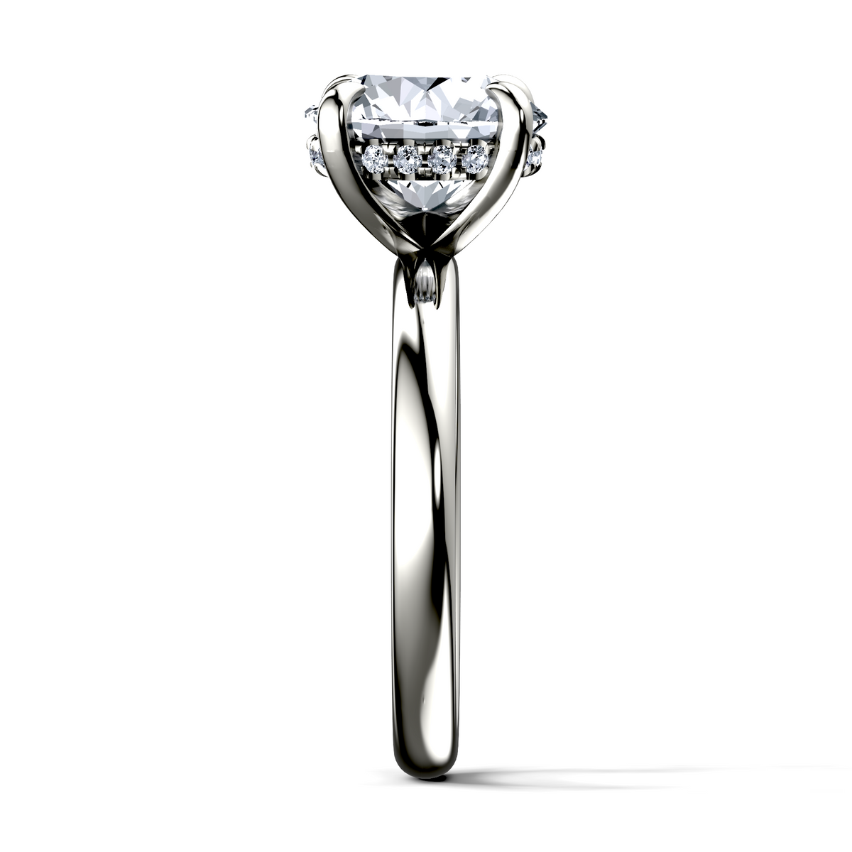 Image for 14K White Gold Round Halo engagement ring