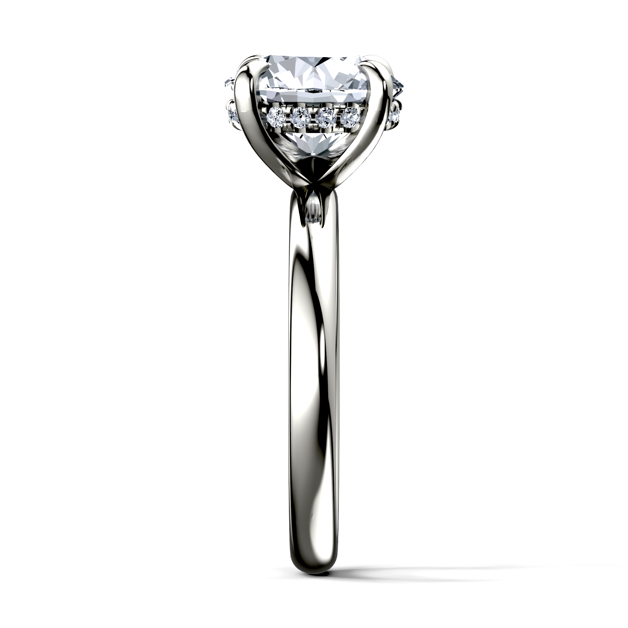 Image for Platinum Round Halo engagement ring