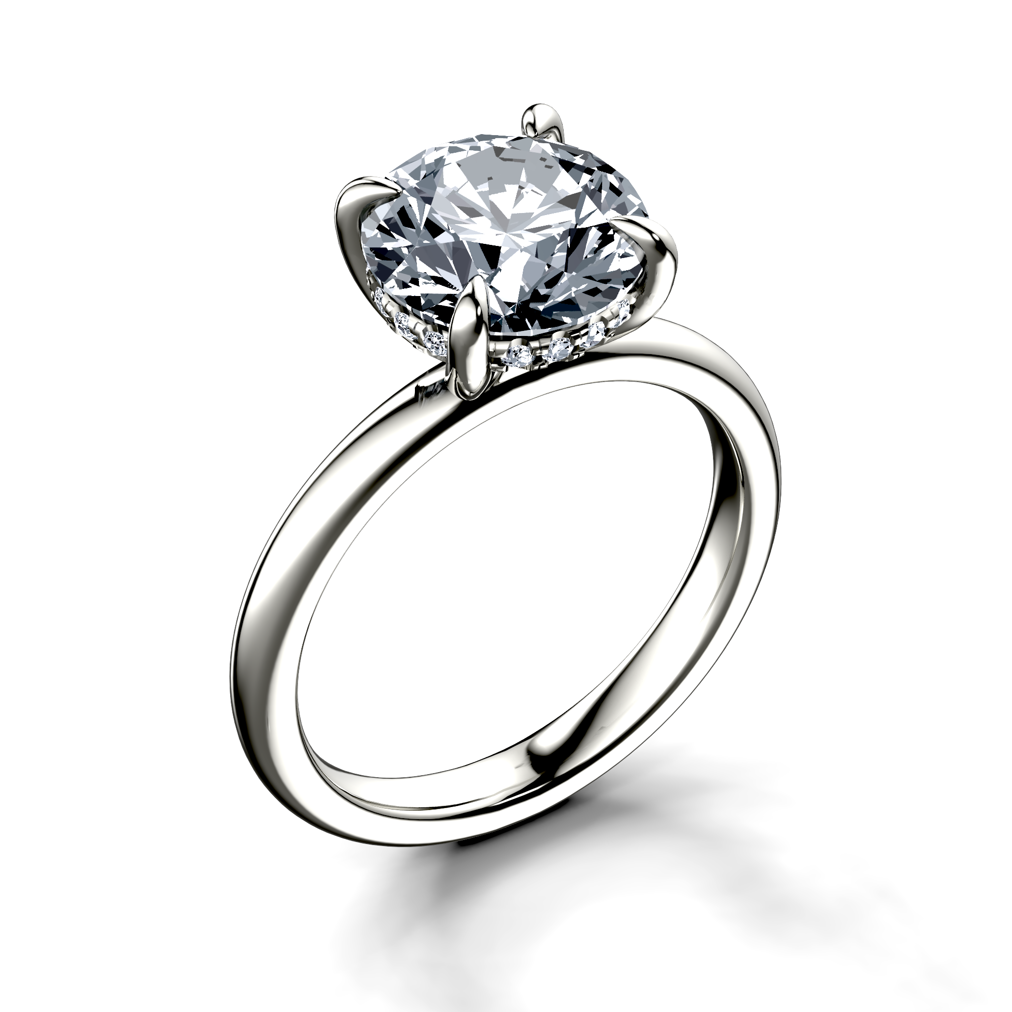 Image for Platinum Round Halo engagement ring
