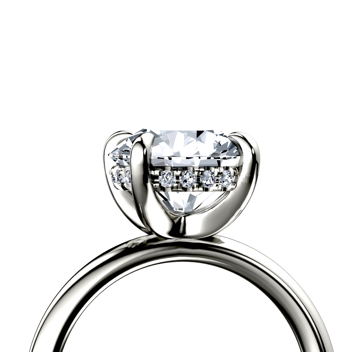 Image for Platinum Round Halo engagement ring