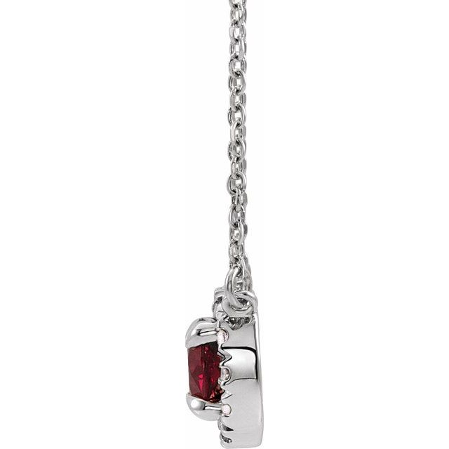 14k-white--lab-grown-ruby-&.03-ctw-natual-diamond-16"-necklace