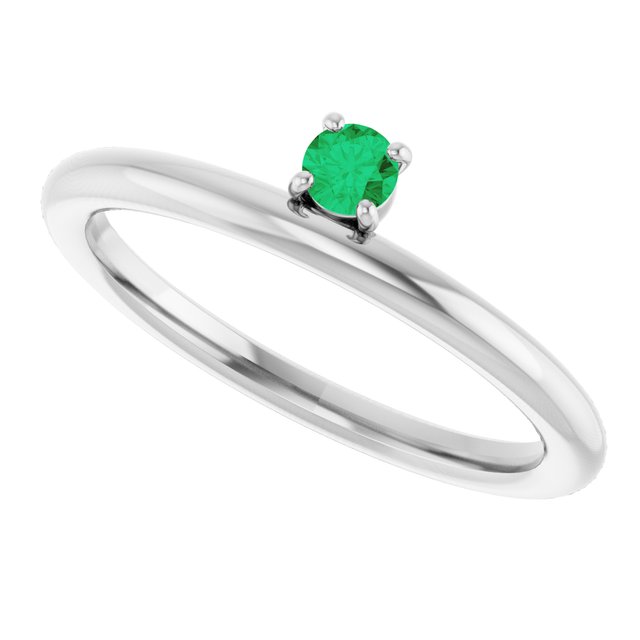 14k-white-lab-grown-emerald-stackable-ring