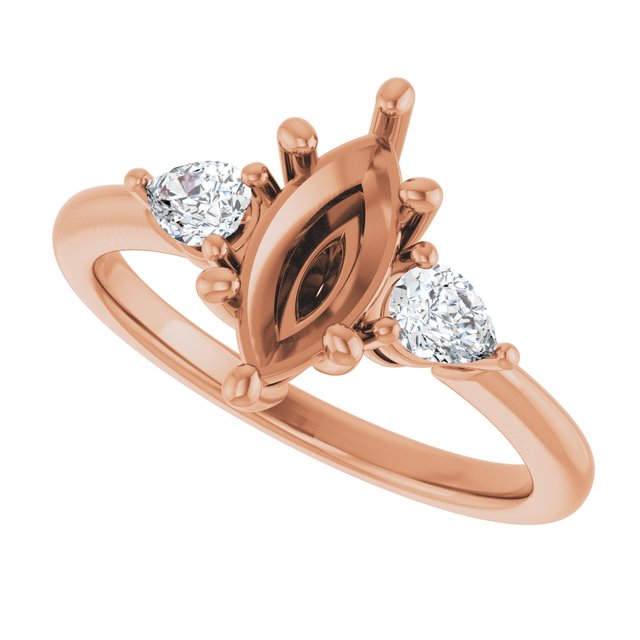 14k-rose-gold-10-x--marquise-1/4-ctw-lab-grown-diamond-semi-set-engagement-ring