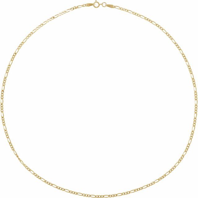 14k-yellow-gold--diamond-cut-figaro-16"-chain